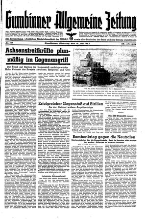 Gumbinner allgemeine Zeitung vom 13.07.1943