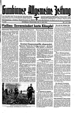 Gumbinner allgemeine Zeitung vom 15.07.1943