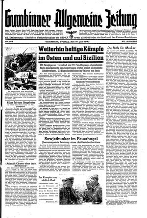 Gumbinner allgemeine Zeitung vom 16.07.1943
