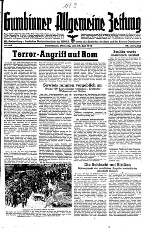 Gumbinner allgemeine Zeitung vom 20.07.1943
