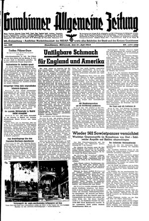 Gumbinner allgemeine Zeitung vom 21.07.1943