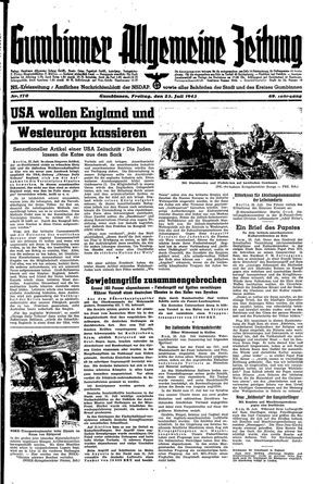 Gumbinner allgemeine Zeitung vom 23.07.1943