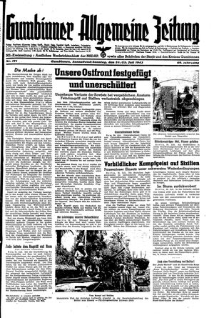 Gumbinner allgemeine Zeitung vom 24.07.1943