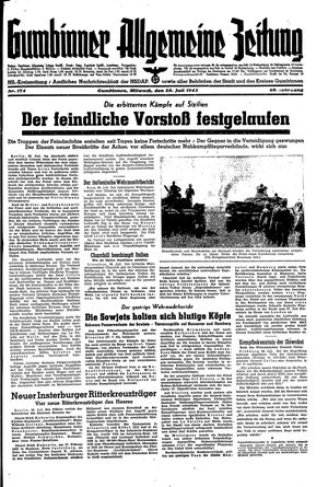 Gumbinner allgemeine Zeitung vom 28.07.1943