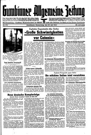 Gumbinner allgemeine Zeitung vom 29.07.1943