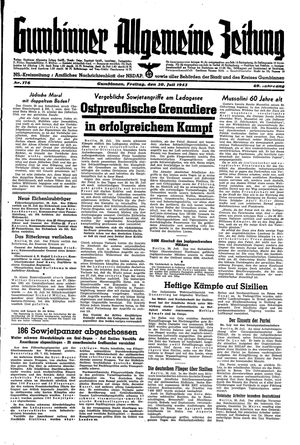 Gumbinner allgemeine Zeitung vom 30.07.1943
