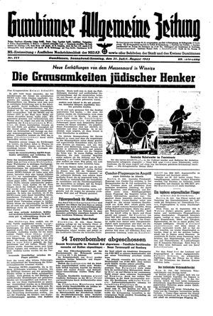 Gumbinner allgemeine Zeitung vom 31.07.1943
