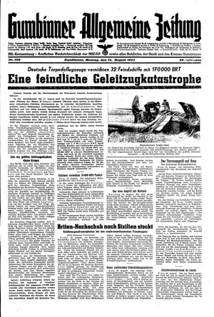 Gumbinner allgemeine Zeitung vom 16.08.1943
