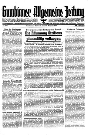 Gumbinner allgemeine Zeitung vom 18.08.1943