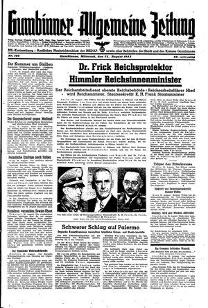 Gumbinner allgemeine Zeitung vom 25.08.1943