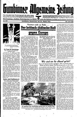 Gumbinner allgemeine Zeitung vom 26.08.1943