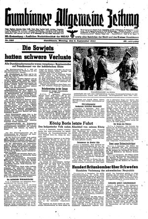 Gumbinner allgemeine Zeitung vom 06.09.1943
