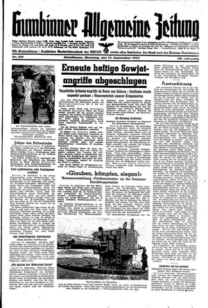 Gumbinner allgemeine Zeitung vom 21.09.1943