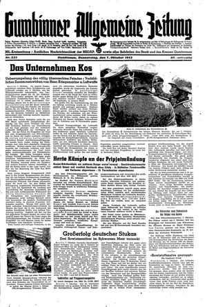 Gumbinner allgemeine Zeitung vom 07.10.1943