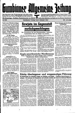 Gumbinner allgemeine Zeitung vom 08.10.1943