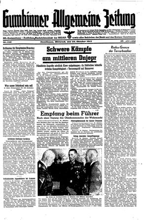Gumbinner allgemeine Zeitung vom 20.10.1943