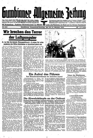 Gumbinner allgemeine Zeitung vom 30.10.1943