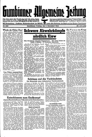 Gumbinner allgemeine Zeitung vom 05.11.1943