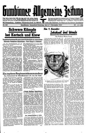 Gumbinner allgemeine Zeitung vom 06.11.1943