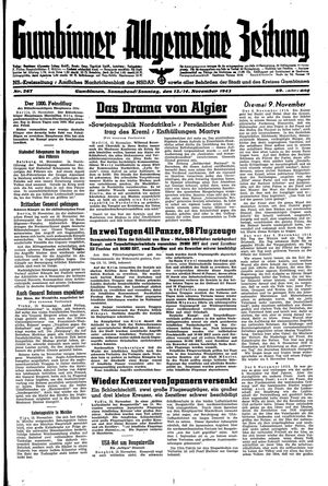 Gumbinner allgemeine Zeitung vom 13.11.1943