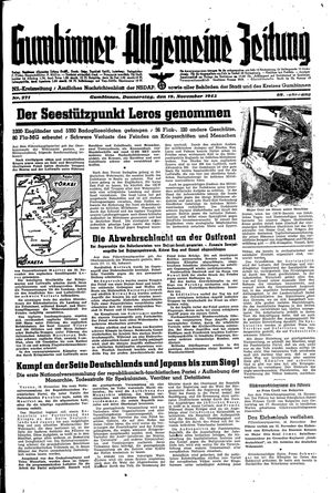 Gumbinner allgemeine Zeitung vom 18.11.1943