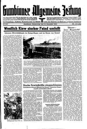 Gumbinner allgemeine Zeitung vom 25.11.1943