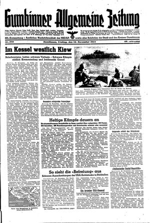 Gumbinner allgemeine Zeitung vom 26.11.1943
