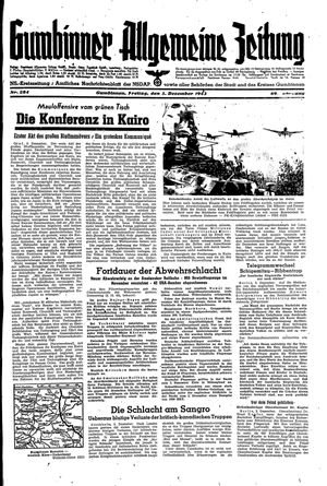Gumbinner allgemeine Zeitung vom 03.12.1943