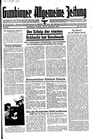 Gumbinner allgemeine Zeitung vom 10.12.1943