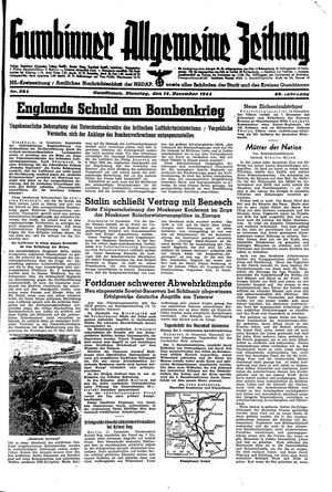 Gumbinner allgemeine Zeitung vom 14.12.1943