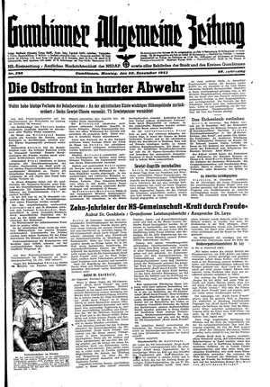 Gumbinner allgemeine Zeitung vom 20.12.1943