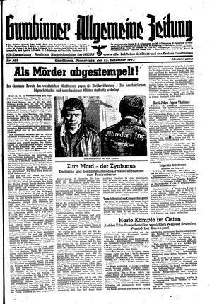 Gumbinner allgemeine Zeitung vom 23.12.1943