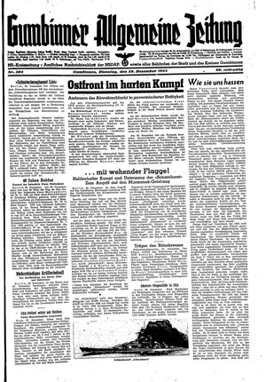 Gumbinner allgemeine Zeitung vom 28.12.1943