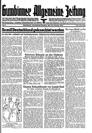 Gumbinner allgemeine Zeitung vom 08.01.1944