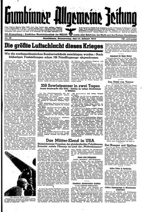 Gumbinner allgemeine Zeitung vom 13.01.1944