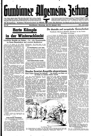 Gumbinner allgemeine Zeitung vom 18.01.1944