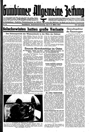 Gumbinner allgemeine Zeitung on Mar 4, 1944