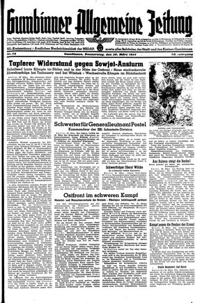 Gumbinner allgemeine Zeitung vom 30.03.1944