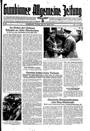 Gumbinner allgemeine Zeitung vom 28.04.1944