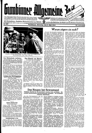 Gumbinner allgemeine Zeitung on May 9, 1944