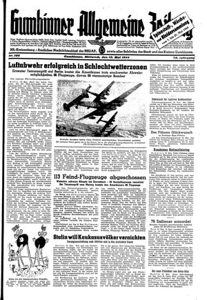 Gumbinner allgemeine Zeitung on May 10, 1944