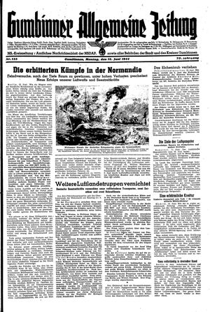 Gumbinner allgemeine Zeitung on Jun 12, 1944