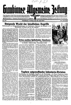 Gumbinner allgemeine Zeitung on Jun 30, 1944