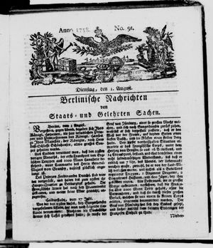 Berlinische Nachrichten von Staats- und gelehrten Sachen vom 01.08.1758