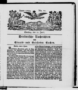 Berlinische Nachrichten von Staats- und gelehrten Sachen vom 12.06.1759