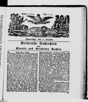 Berlinische Nachrichten von Staats- und gelehrten Sachen vom 11.10.1759