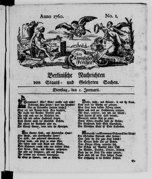 Berlinische Nachrichten von Staats- und gelehrten Sachen on Jan 1, 1760