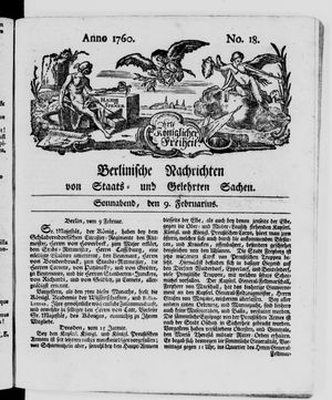Berlinische Nachrichten von Staats- und gelehrten Sachen vom 09.02.1760