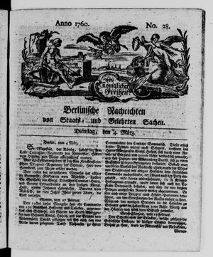 Berlinische Nachrichten von Staats- und gelehrten Sachen vom 04.03.1760