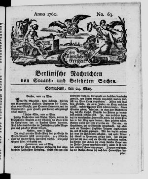 Berlinische Nachrichten von Staats- und gelehrten Sachen vom 24.05.1760